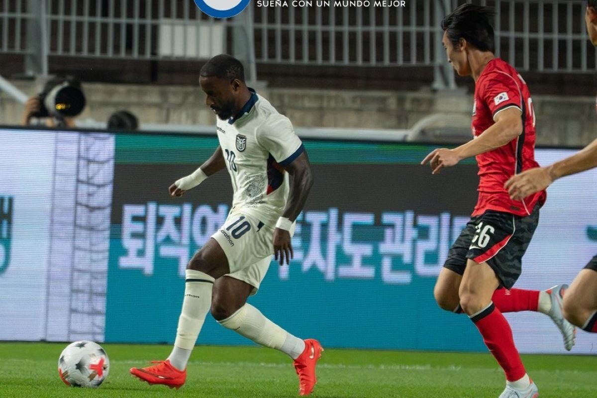 John Yeboah en el juego de Ecuador ante Corea del Sur. Foto: La Tri