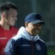 Gonzalo Valle y Marcelo Gallardo en un entrenamiento de La Tri en Suwon. foto: La Tri