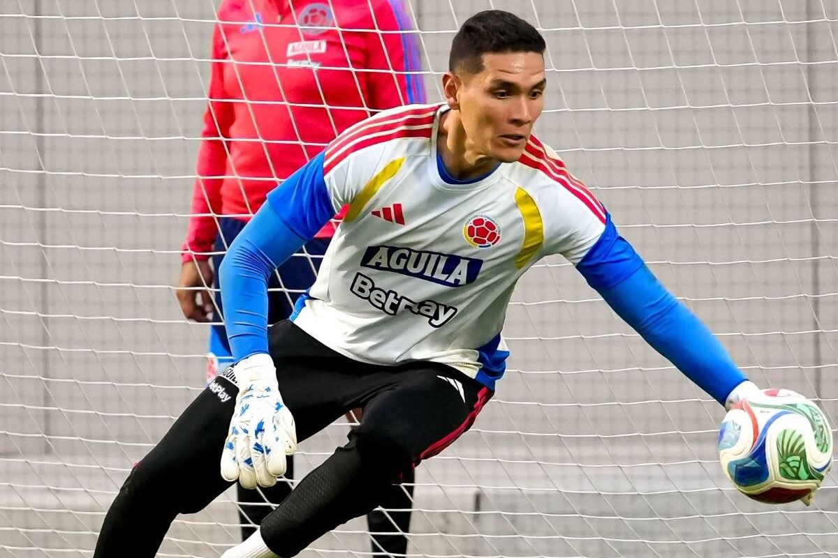 Aldair Quintana entrenando con la Selección de Colombia. Foto Selección de Colombia