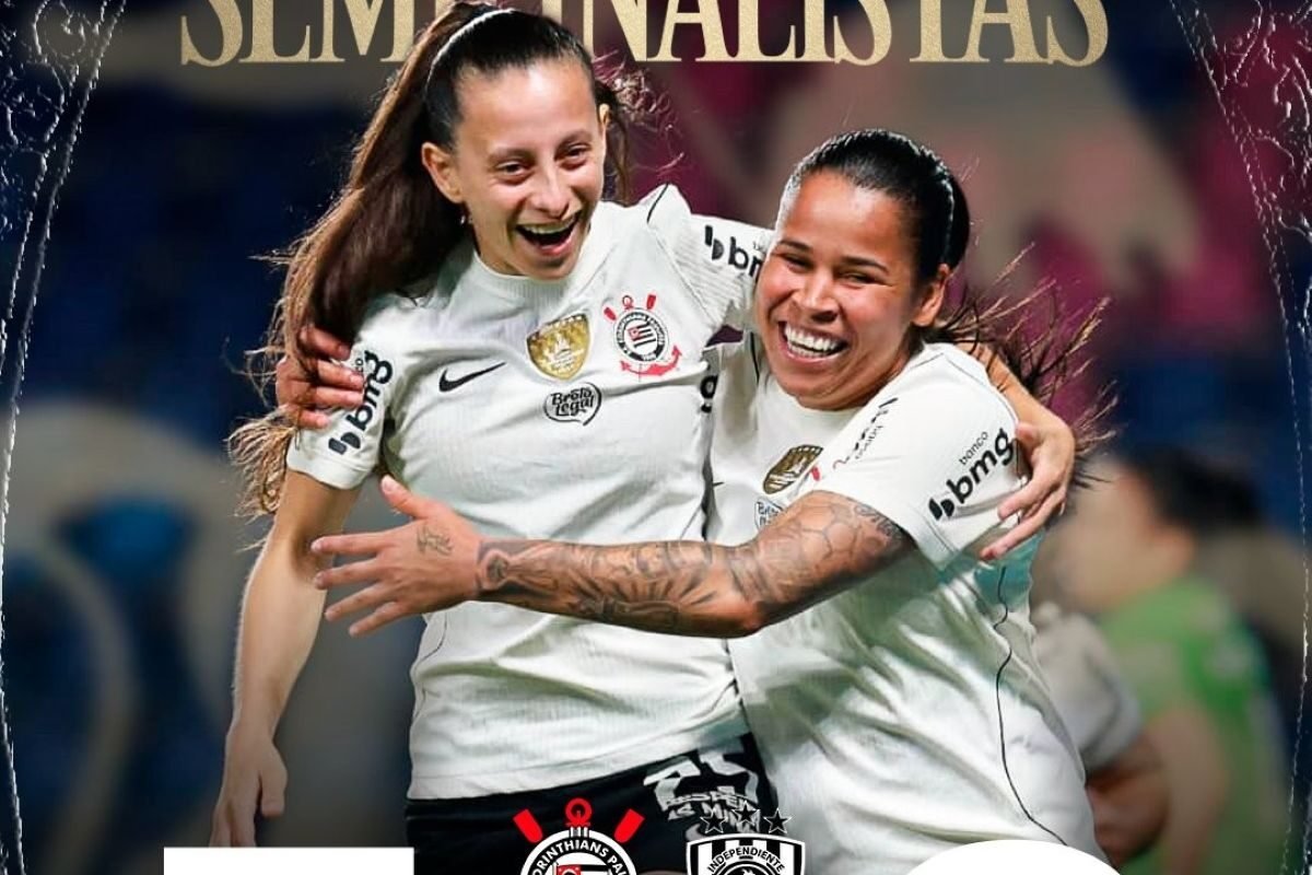 Las jugadoras de Corinthians celebran la clasificación a la semifinal. Foto: Corinthians
