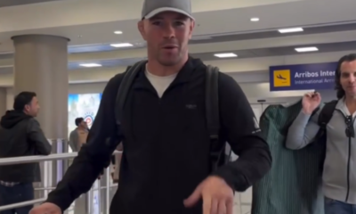 Colby Covington en el aeropuerto Mariscal Sucre de Quito. Foto Captura de pantalla