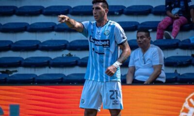 Diego Dorregaray celebrando el gol que le metió a Emelec este 25 de octubre. Foto Guayaquil City