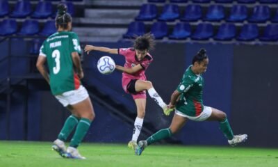 Dragonas IDV en su partido con Palmeiras en la Copa Libertadores Femenina. Foto Dragonas IDV