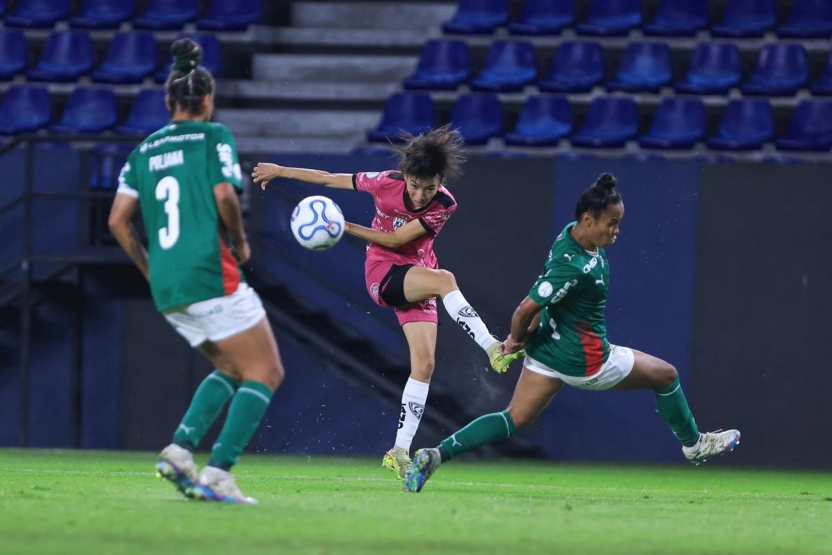 Dragonas IDV en su partido con Palmeiras en la Copa Libertadores Femenina. Foto Dragonas IDV