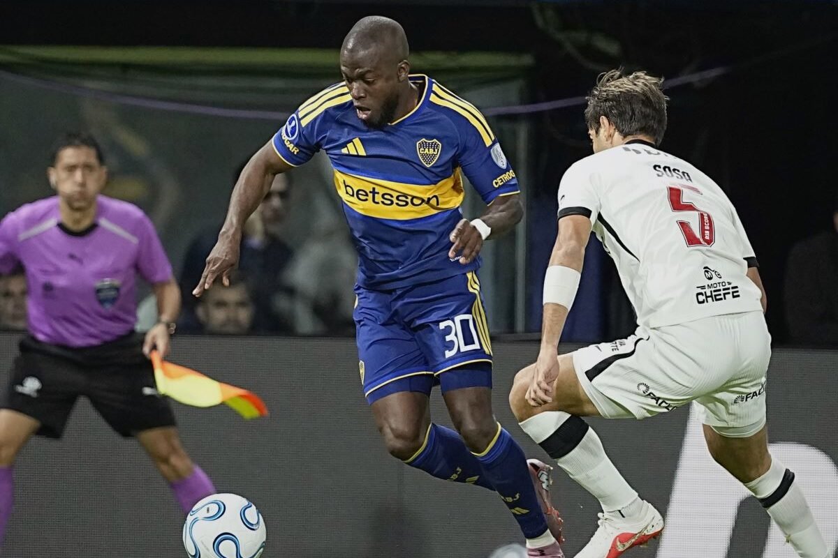 Enner Valencia en el partido contra Vasco Da Gama. Foto Boca Juniors