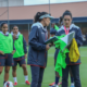 Eva Espejo en el entrenamiento con La Tri femenina en la Casa de la Selección. Foto FEF