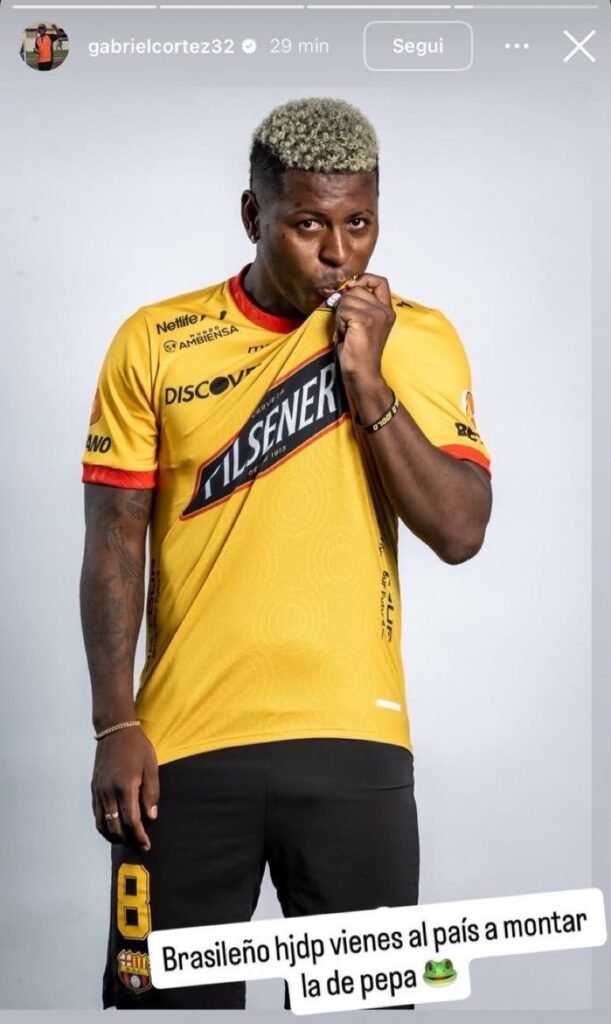 Historia del 'Loco' Cortez post partido de LDU vs. Barcelona SC. Foto Captura de pantalla