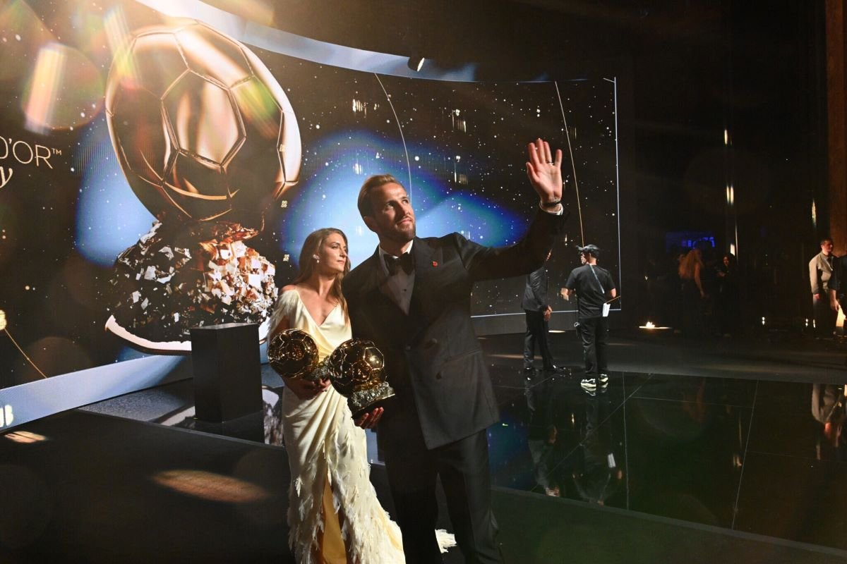 Harry Kane y Alexia Putellas con sus balones de oro. Foto Ballon d'Or