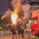 Hinchas de Vasco Da Gama en los exteriores del hotel de Boca Juniors. Foto Captura de pantalla