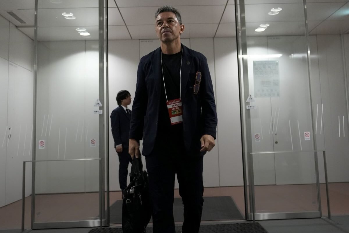 Marcelo Gallardo en Japón. Foto La Tri