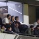 Marcelo Gallardo y su comitiva en el estadio Rodrigo Paz Delgado. Foto La Tri