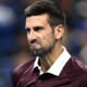 Novak Djokovic en su duelo contra Daniil Medvedev en el Abierto de China 2026. Foto: China Open