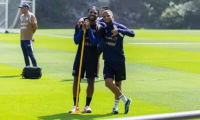 Pedro Vite en el entrenamiento con Pumas UNAM el domingo 18 de octubre. Foto Pumas UNAM