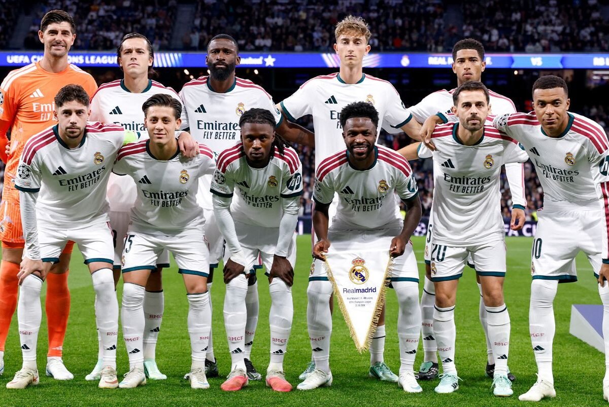 Real Madrid en su partido contra Leizip en la Champions League.