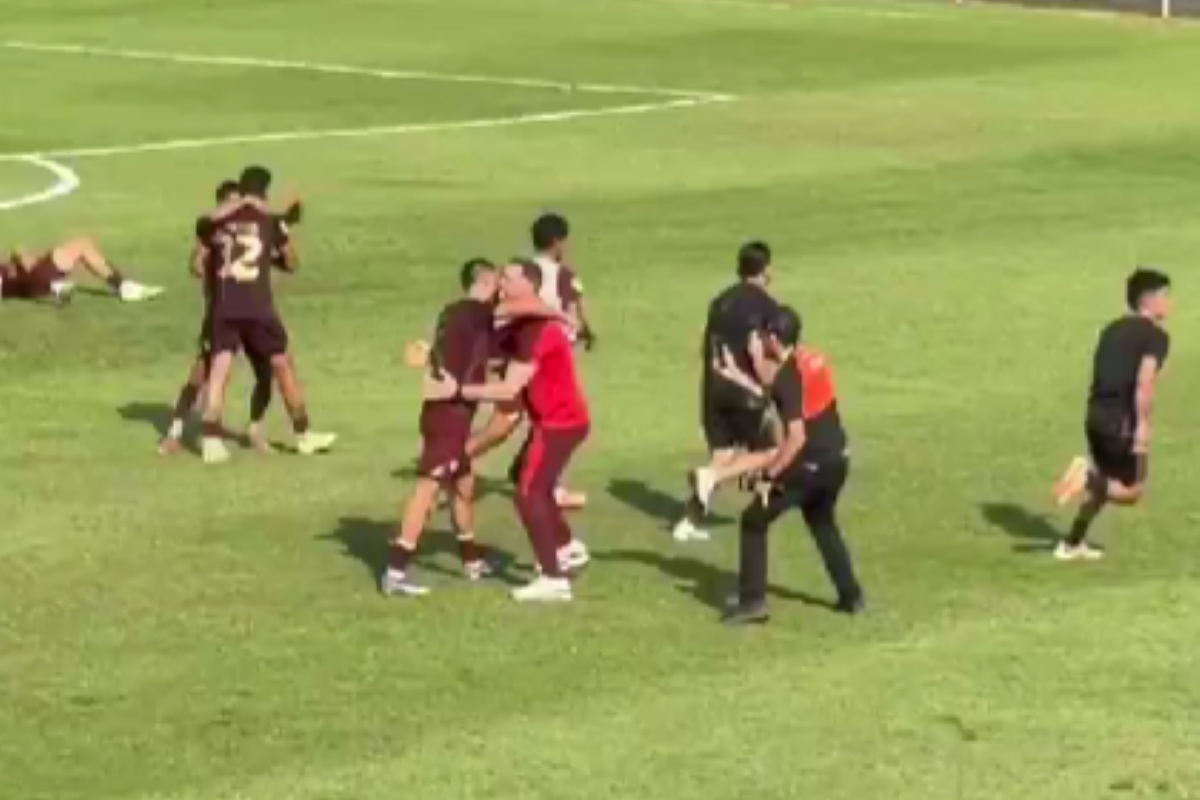 Jugadores de Vinotinto FC celebran la clasificación. Foto: Captura de pantalla