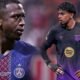 Willian Pacho del PSG y Lamine Yamal del FC Barcelona. Foto PSG y FC Barcelona