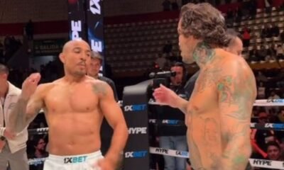 Marlon Chito Vera y José Aldo, al final de la pelea.