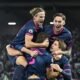 Los jugadores de Viking celebran un gol ante el Bayern Múnich. Foto: UEFA